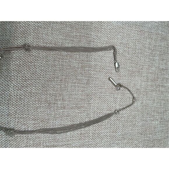 Vintage Kenneth Cole Gold Plated Necklace Double  Strand Geometric Style - Picture 6 of 11